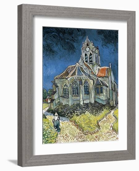 The Church at Auvers-Sur-Oise (L'Église D'Auvers-Sur-Oise, Vue Du Chevet)-Vincent van Gogh-Framed Art Print