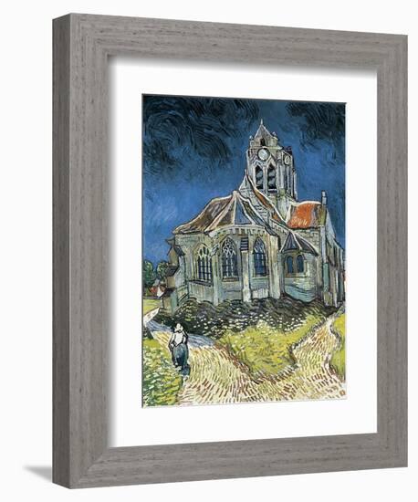 The Church at Auvers-Sur-Oise (L'Église D'Auvers-Sur-Oise, Vue Du Chevet)-Vincent van Gogh-Framed Art Print