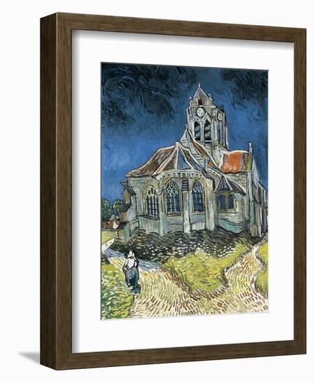 The Church at Auvers-Sur-Oise (L'Église D'Auvers-Sur-Oise, Vue Du Chevet)-Vincent van Gogh-Framed Art Print