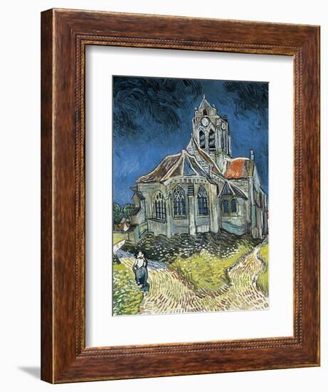 The Church at Auvers-Sur-Oise (L'Église D'Auvers-Sur-Oise, Vue Du Chevet)-Vincent van Gogh-Framed Art Print