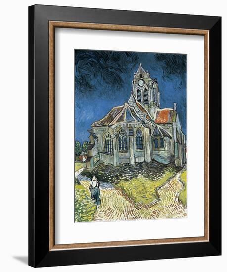 The Church at Auvers-Sur-Oise (L'Église D'Auvers-Sur-Oise, Vue Du Chevet)-Vincent van Gogh-Framed Art Print