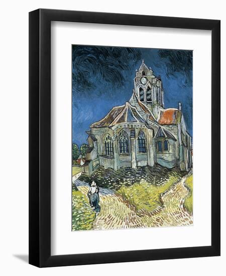 The Church at Auvers-Sur-Oise (L'Église D'Auvers-Sur-Oise, Vue Du Chevet)-Vincent van Gogh-Framed Art Print