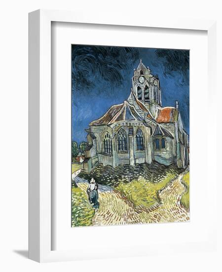 The Church at Auvers-Sur-Oise (L'Église D'Auvers-Sur-Oise, Vue Du Chevet)-Vincent van Gogh-Framed Art Print