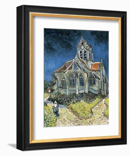 The Church at Auvers-Sur-Oise (L'Église D'Auvers-Sur-Oise, Vue Du Chevet)-Vincent van Gogh-Framed Art Print