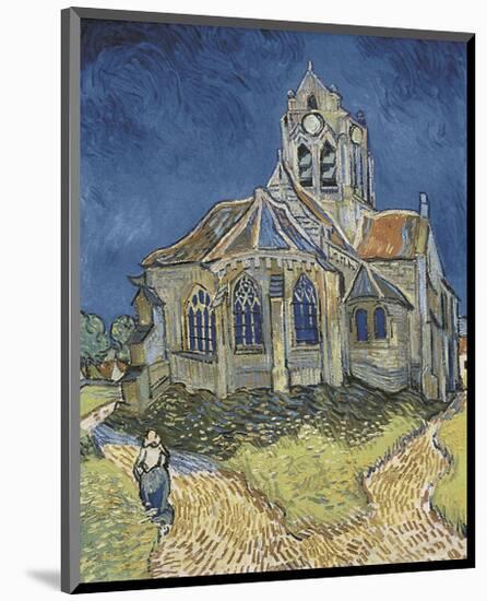 The Church at Auvers-Vincent van Gogh-Mounted Giclee Print
