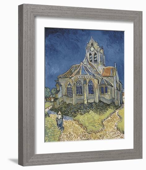 The Church at Auvers-Vincent van Gogh-Framed Giclee Print