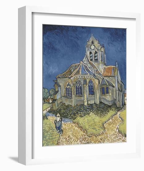 The Church at Auvers-Vincent van Gogh-Framed Giclee Print