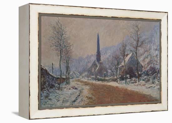 The Church at Jeufosse in Winter-Claude Monet-Framed Premier Image Canvas