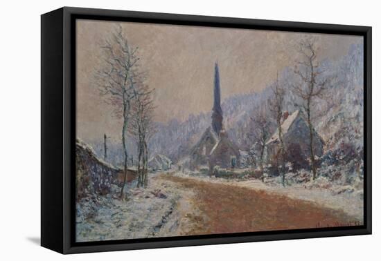 The Church at Jeufosse in Winter-Claude Monet-Framed Premier Image Canvas