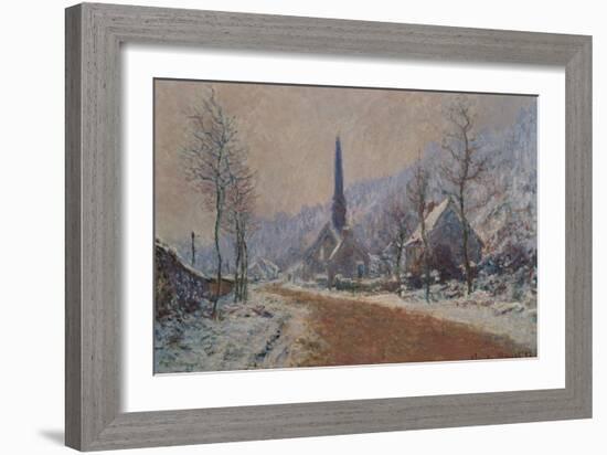 The Church at Jeufosse in Winter-Claude Monet-Framed Giclee Print