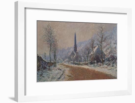 The Church at Jeufosse in Winter-Claude Monet-Framed Giclee Print