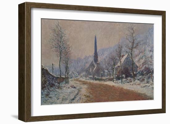 The Church at Jeufosse in Winter-Claude Monet-Framed Giclee Print