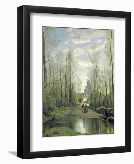 The Church at Marissel, 1866-Jean-Baptiste-Camille Corot-Framed Giclee Print