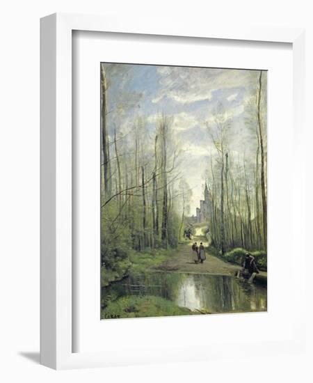 The Church at Marissel, 1866-Jean-Baptiste-Camille Corot-Framed Giclee Print