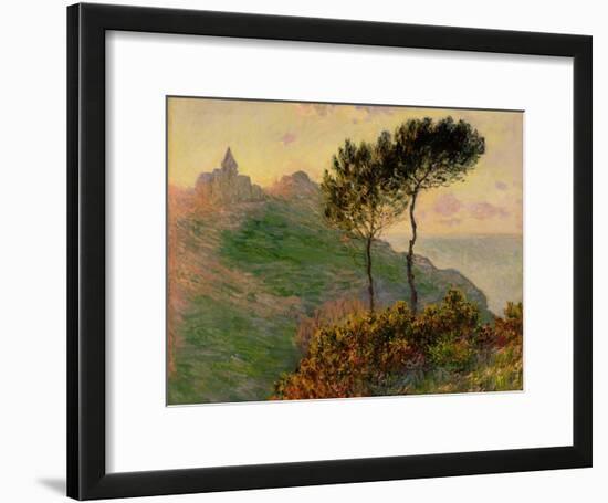 The Church at Varengeville, Against the Sunlight, 1882-Claude Monet-Framed Giclee Print