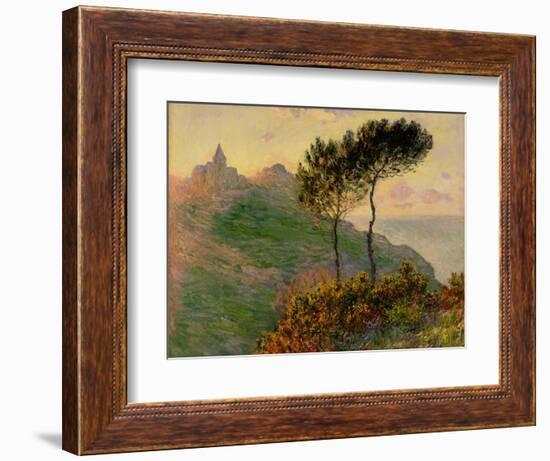 The Church at Varengeville, Against the Sunlight, 1882-Claude Monet-Framed Giclee Print