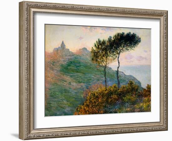 The Church at Varengeville, against the Sunlight, 1882-null-Framed Giclee Print