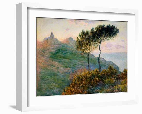 The Church at Varengeville, against the Sunlight, 1882-null-Framed Giclee Print