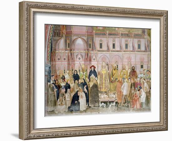 The Church Militant and Triumphant, Detail of the Secular Authorities with Santa Maria Del Fiore-Andrea di Bonaiuto-Framed Giclee Print