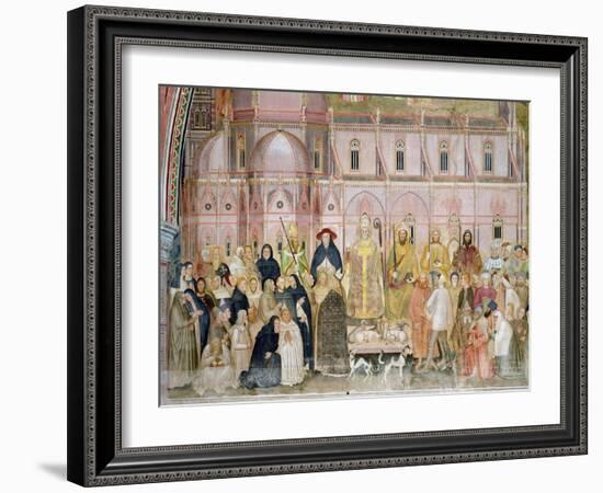 The Church Militant and Triumphant, Detail of the Secular Authorities with Santa Maria Del Fiore-Andrea di Bonaiuto-Framed Giclee Print