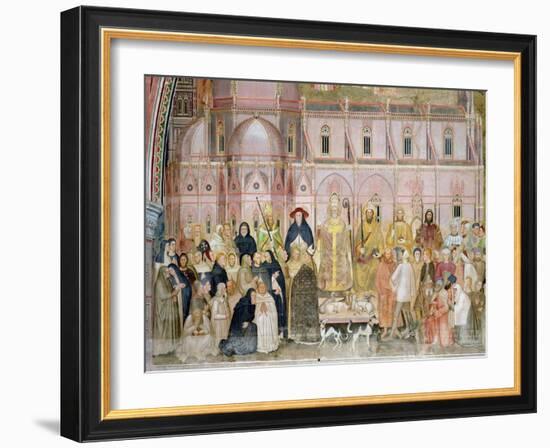 The Church Militant and Triumphant, Detail of the Secular Authorities with Santa Maria Del Fiore-Andrea di Bonaiuto-Framed Giclee Print