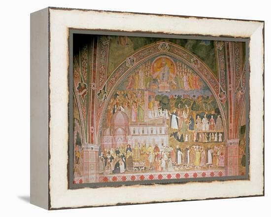 The Church Militant and Triumphant, in the Spanish Chapel, C.1369-Andrea di Bonaiuto-Framed Premier Image Canvas
