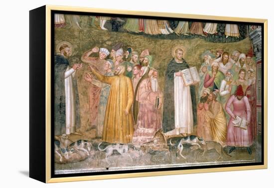 The Church Militant and Triumphant, Thomas and Peter Confuting the Heretics, Spanish Chapel,C.1369-Andrea di Bonaiuto-Framed Premier Image Canvas