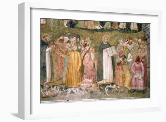 The Church Militant and Triumphant, Thomas and Peter Confuting the Heretics, Spanish Chapel,C.1369-Andrea di Bonaiuto-Framed Giclee Print