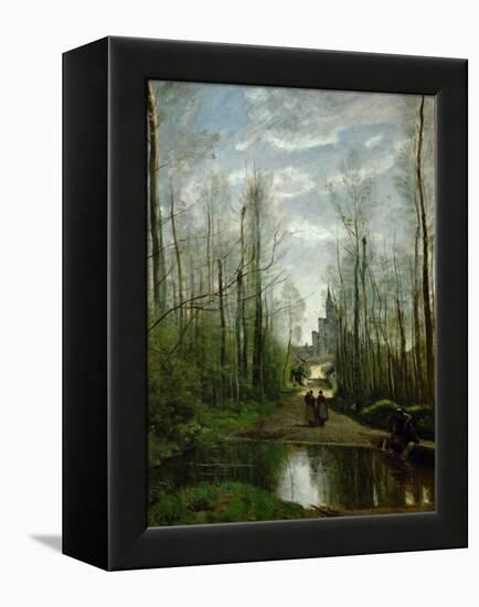 The Church of Marissel, Near Beauvais-Jean-Baptiste-Camille Corot-Framed Premier Image Canvas