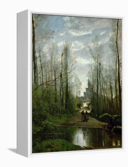 The Church of Marissel, Near Beauvais-Jean-Baptiste-Camille Corot-Framed Premier Image Canvas