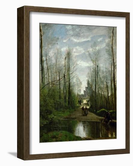 The Church of Marissel, Near Beauvais-Jean-Baptiste-Camille Corot-Framed Giclee Print