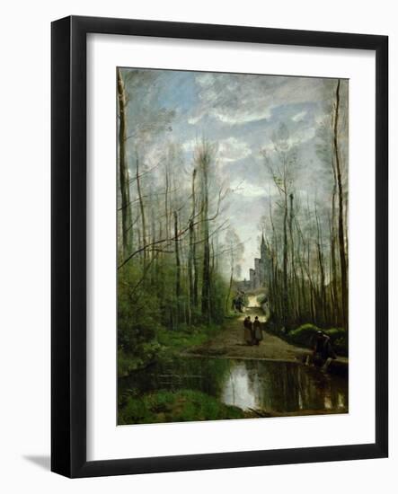 The Church of Marissel, Near Beauvais-Jean-Baptiste-Camille Corot-Framed Giclee Print