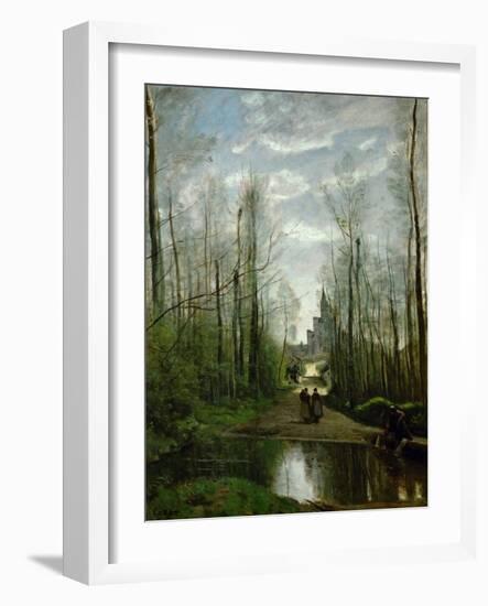 The Church of Marissel, Near Beauvais-Jean-Baptiste-Camille Corot-Framed Giclee Print