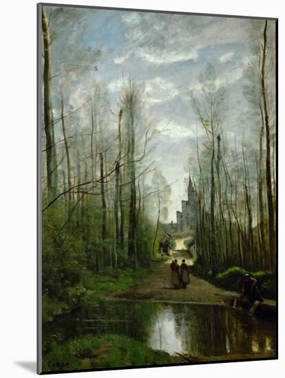 The Church of Marissel, Near Beauvais-Jean-Baptiste-Camille Corot-Mounted Giclee Print