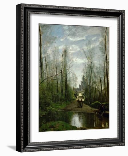 The Church of Marissel, Near Beauvais-Jean-Baptiste-Camille Corot-Framed Giclee Print