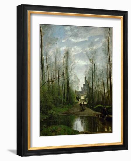 The Church of Marissel, Near Beauvais-Jean-Baptiste-Camille Corot-Framed Giclee Print