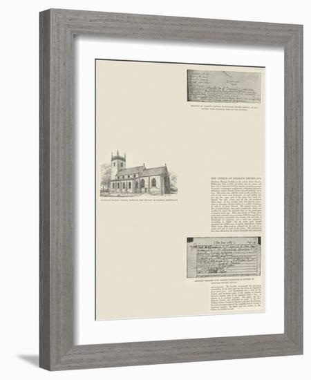 The Church of Nelson's Birthplace-null-Framed Giclee Print