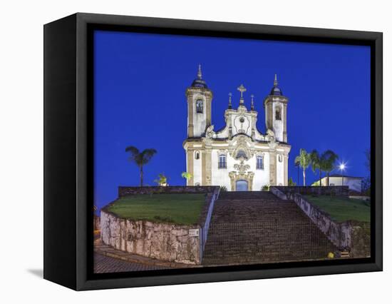 The Church of Nossa Senhora Do Carmo in the Centre of Ouro Preto, in the State of Minas Gerais-David Bank-Framed Premier Image Canvas