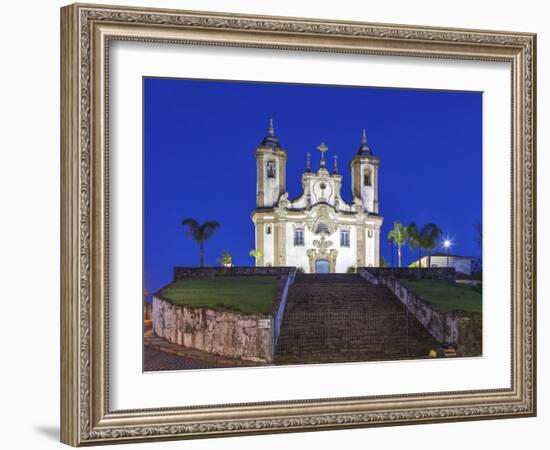 The Church of Nossa Senhora Do Carmo in the Centre of Ouro Preto, in the State of Minas Gerais-David Bank-Framed Photographic Print