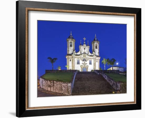 The Church of Nossa Senhora Do Carmo in the Centre of Ouro Preto, in the State of Minas Gerais-David Bank-Framed Photographic Print