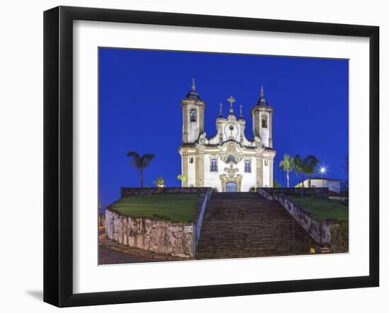 The Church of Nossa Senhora Do Carmo in the Centre of Ouro Preto, in the State of Minas Gerais-David Bank-Framed Photographic Print