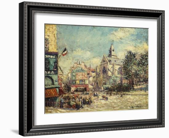 The Church of Saint Medard and the Mouffetard Road in Paris-Gustave Loiseau-Framed Giclee Print