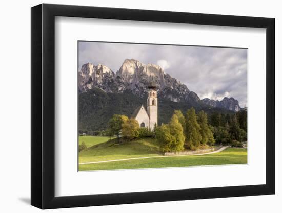 The church of San Costantino in the Dolomits, Italy.-Julian Elliott-Framed Photographic Print