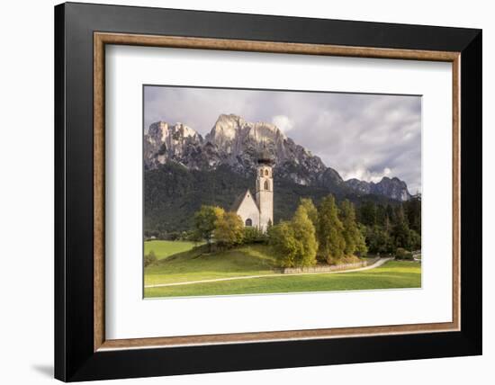 The church of San Costantino in the Dolomits, Italy.-Julian Elliott-Framed Photographic Print