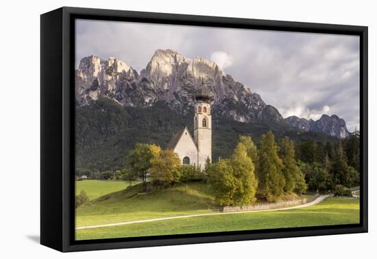 The church of San Costantino in the Dolomits, Italy.-Julian Elliott-Framed Premier Image Canvas