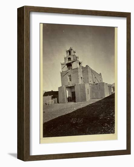 The Church of San Miguel, the Oldest in Santa Fe, N.M., 1873-Timothy O'Sullivan-Framed Photographic Print
