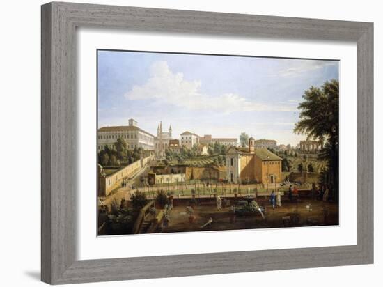 The Church of Ss. Marcellino E Pietro, from the Vigna Ciccolini-Gaspar van Wittel-Framed Giclee Print