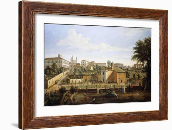 The Church of Ss. Marcellino E Pietro, from the Vigna Ciccolini-Gaspar van Wittel-Framed Giclee Print