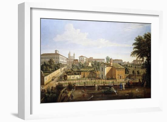 The Church of Ss. Marcellino E Pietro, from the Vigna Ciccolini-Gaspar van Wittel-Framed Giclee Print