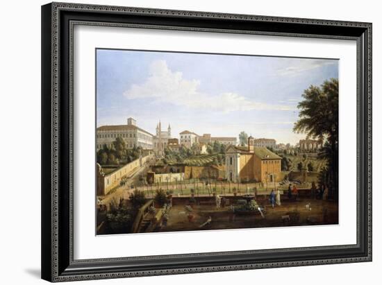 The Church of Ss. Marcellino E Pietro, from the Vigna Ciccolini-Gaspar van Wittel-Framed Giclee Print